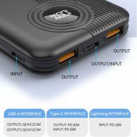 Power Bank Aspor A320 10 000 mAh Noir